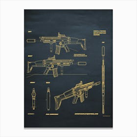 Scar L Gun Patten Canvas Print