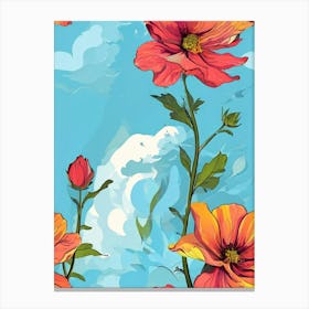 Flowers In The Sky 4 Canvas Print