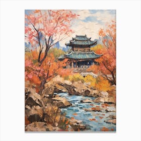 Autumn Gardens Painting Summer Palace China 2 Canvas Print