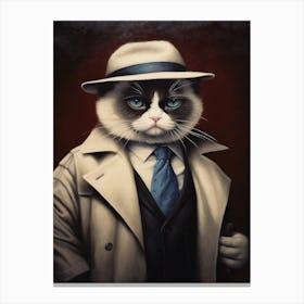Gangster Cat Ragdoll 2 Canvas Print