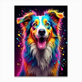 Vibrant Canine Canvas Print