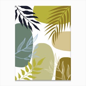 Abstract Tropical Leaves 1 Canvas Print