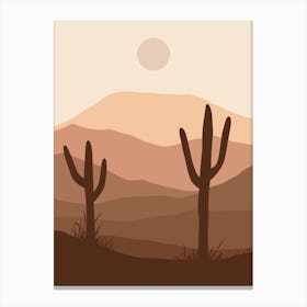 Cactus In The Desert 19 Canvas Print