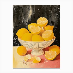Art Deco Lemons 1 Canvas Print