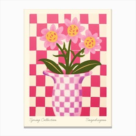 Spring Collection Snapdragons Flower Vase 3 Canvas Print