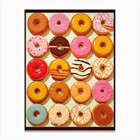 Donuts Vintage Illustration 4 Canvas Print