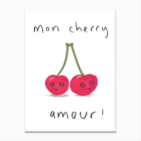 Mon Cherry Amour Canvas Print