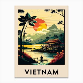 Vietnam 2 Vintage Travel Poster Canvas Print