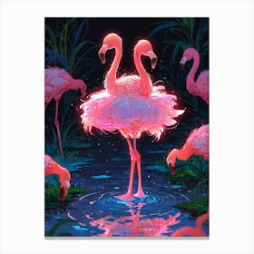 Pink Flamingos 4 Canvas Print