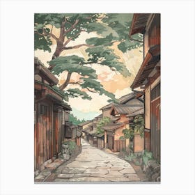 Kanazawa Japan 5 Retro Illustration Canvas Print