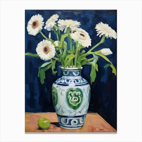 Flowers In A Vase Still Life Painting Oxeye Daisy 2 Canvas Print