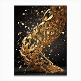 Golden Confetti Canvas Print