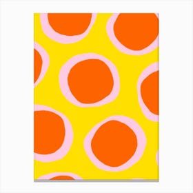 Orange Circles 3 Canvas Print