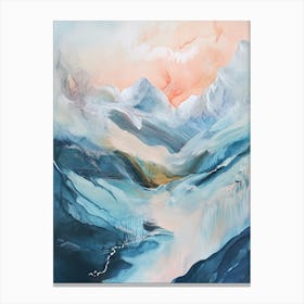 Abstract Mountain Landscape Painting 4 Canvas Print