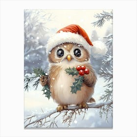 Christmas Owl 2 Canvas Print