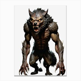 Creepy Werewolf Canvas Print