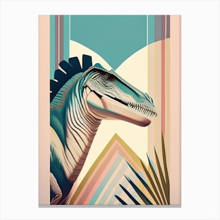 Suchomimus Tenerensis Pastel Dinosaur Canvas Print