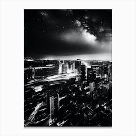 Black And White Cityscape 14 Canvas Print