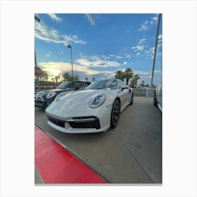 White Porsche 911 Canvas Print