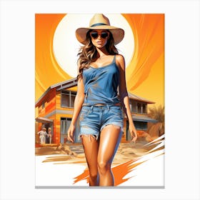 Beach Girls 16 Canvas Print