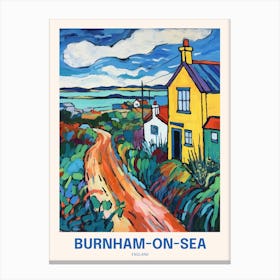Burnham On Sea England 3 Uk Travel Poster Canvas Print