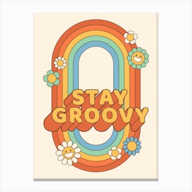 Retro 70s Stay Groovy 02 Canvas Print