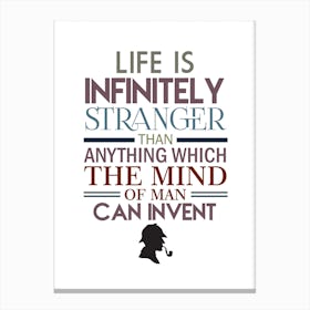 Sherlock Holmes Quote Canvas Print
