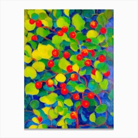 Salal Berry Fruit Vibrant Matisse Inspired Painting Fruit Canvas Print