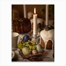 Easter Table Setting 16 Canvas Print