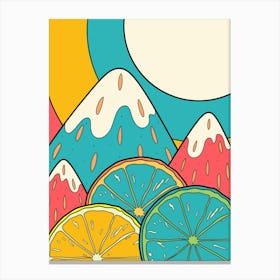 Summer Citrus Lands Canvas Print