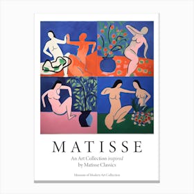 Women Dancing, Shape Study, The Matisse Inspired Art Collection Poster 6 Canvas Print