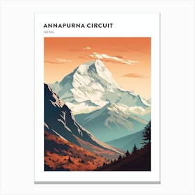 Annapurna Circuit Nepal 3 Hiking Trail Landscape Poster Canvas Print