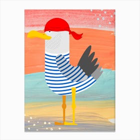Seagull In Bathing Suit/ Beach/ Summer Canvas Print