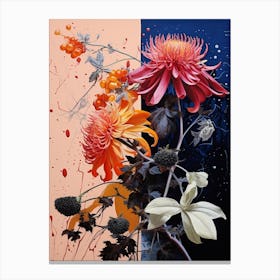 Surreal Florals Edelweiss 2 Flower Painting Canvas Print