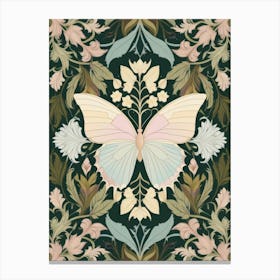 Floral Pattern With A Butterfly Style William Morris 2 Canvas Print