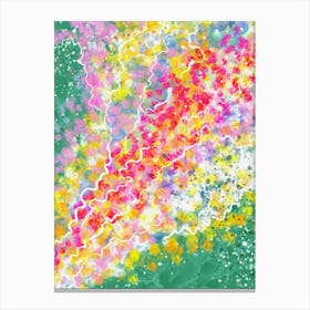 Abstract Floral Cascade - Nature's Colorful Flow Leinwandbild