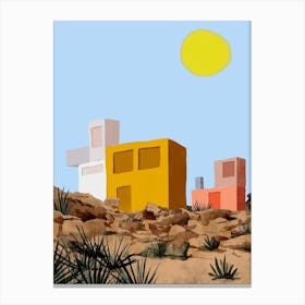 Cabin In The Desert Canvas Print