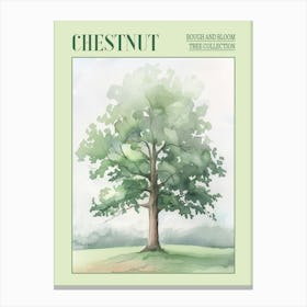 Chestnut Tree Atmospheric Watercolour Painting 5 Poster Canvas Print