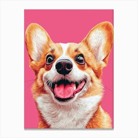 Corgi.Generated AI. Wall Art Print Canvas Print