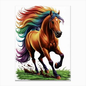 Rainbow Horse 3 Canvas Print