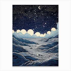 Night In The Sea Canvas Print