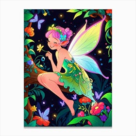 Fairy In The Forest 3 Canvas Print