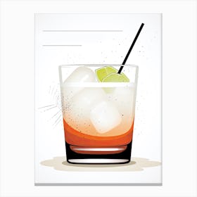Mid Century Modern Kentucky Mule Floral Infusion Cocktail 4 Canvas Print
