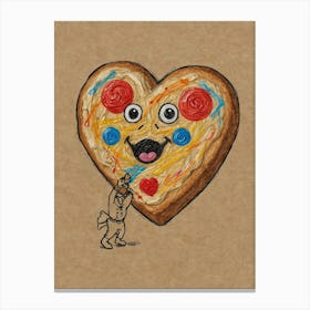 Heart Pizza 1 Canvas Print