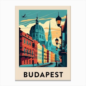 Budapest Vintage Travel Poster Canvas Print