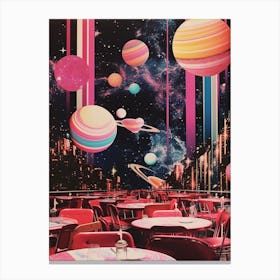 Retro Diner Colourful Futurism 1 Canvas Print