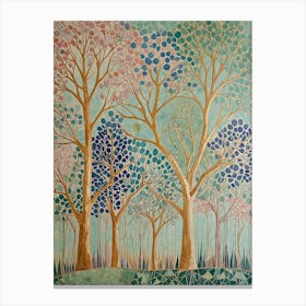 Tree Mosaic In Pastel Canvas Print