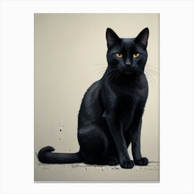 Black Cat 1 Canvas Print