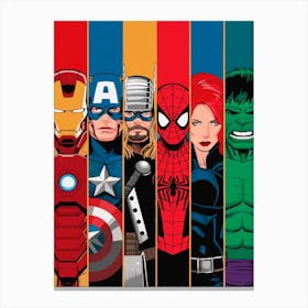 Avengers Characters Canvas Print