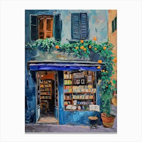 Florence Book Nook Bookshop 4 Canvas Print